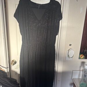 Lane Bryant Black Midi Dress